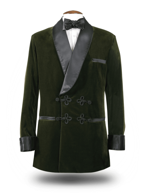 Olive Green Tuxedo Jacket