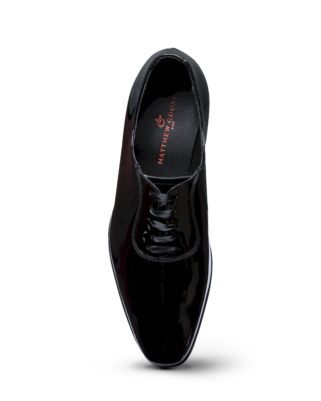 Oxfords - Black patent Piccadilly smoking shoes