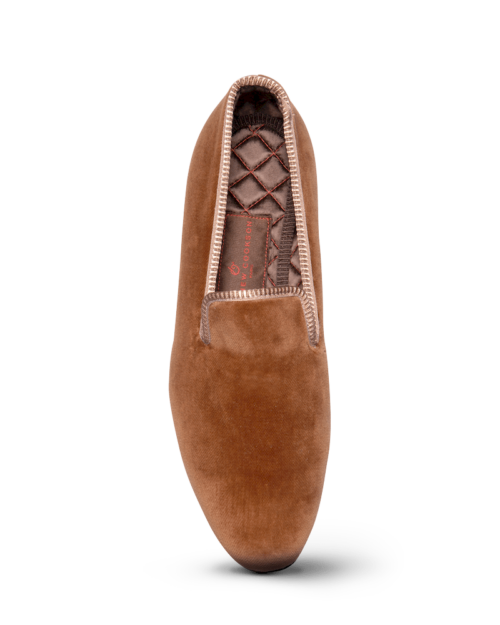 Slippers Velours Uni Camel