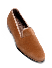 Slippers Velours Uni Camel mini