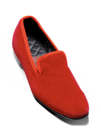 Slippers Velours Uni Rouge mini