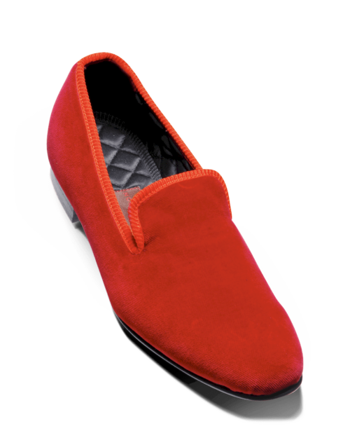 Slippers Velours Uni Red