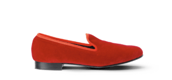 Slippers Velours Uni Rouge mini