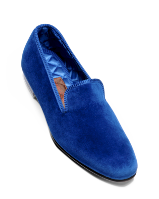 SLIPPERS COLLECTION MAN Plain velvets - Slippers Homme Velours Uni Bleu Roi