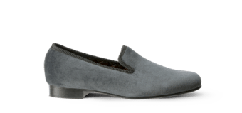 Slippers Velours Uni Gris mini