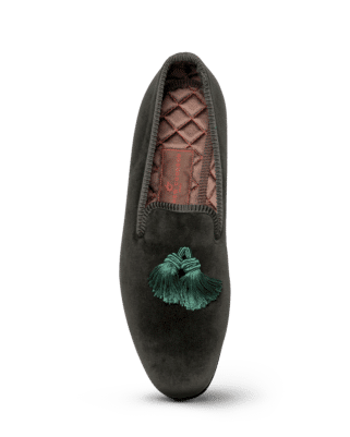 SLIPPERS COLLECTION MAN Tassels - Pompons Olive