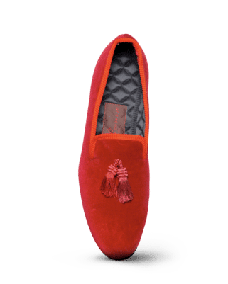 SLIPPERS COLLECTION LADY Tassels - Pompons Rouge