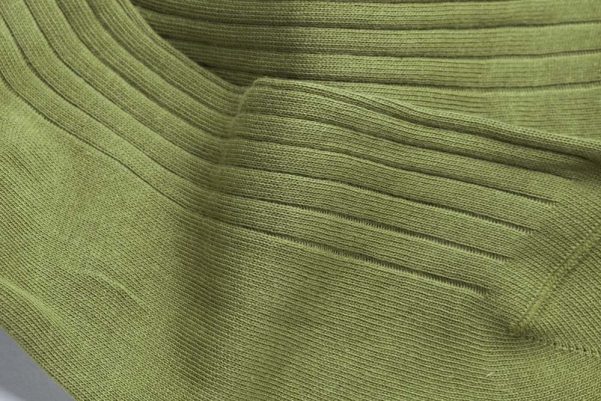 COLLECTION CHAUSSETTES Chaussettes en cachemire - Chaussettes en Cachemire Coton Vert Amande