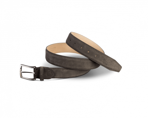 Ceintures classiques - Ceinture classique veau velours chocolat