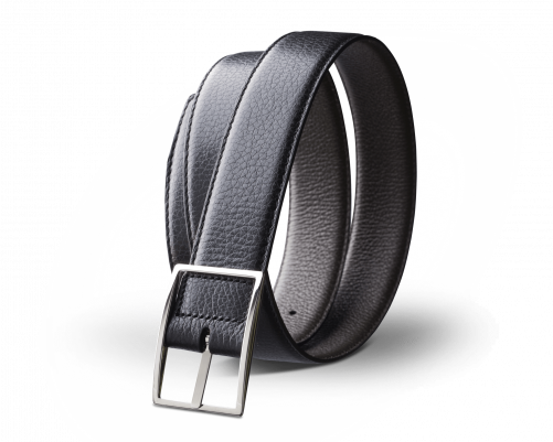 Reversible belts in deerskin - Black and brown reversible belt