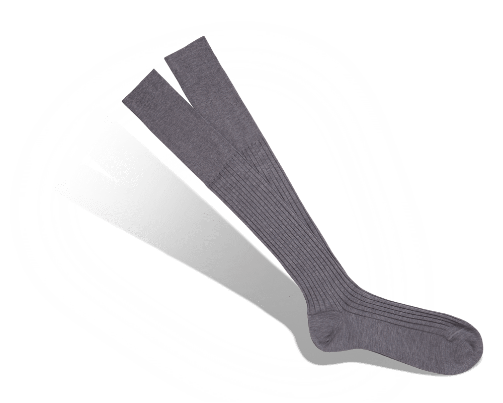 Chaussettes en Fil d'Écosse Gris Clair mini
