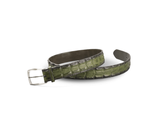 Special belts - Green crocodile leather belt