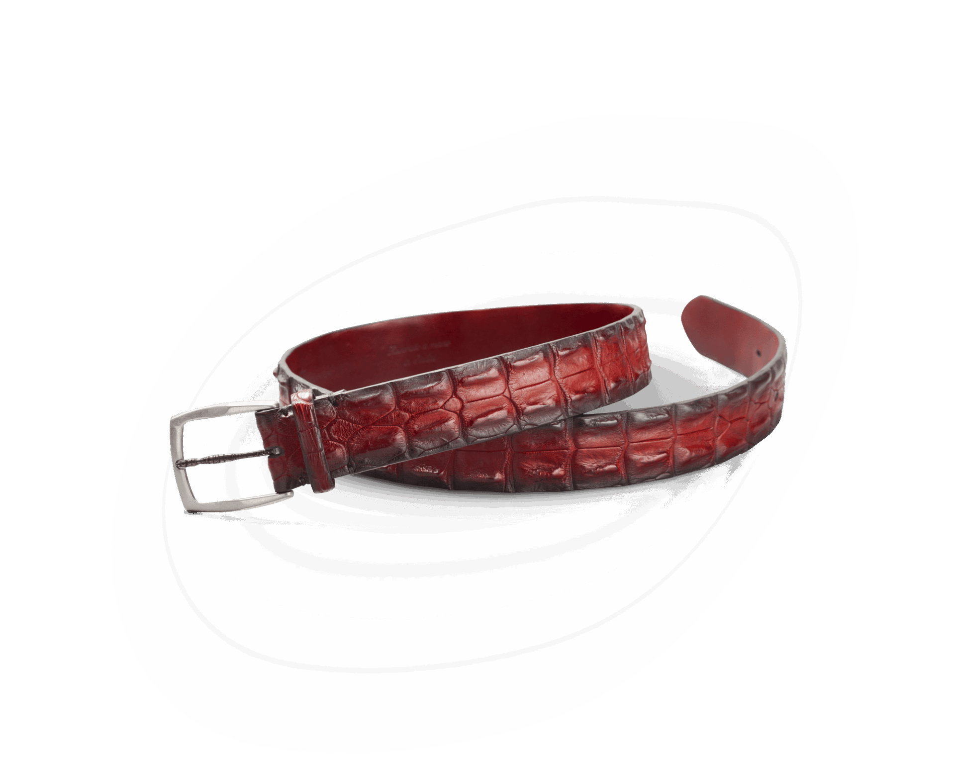 Special Red Crocodile Belts | Matthew Cookson