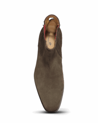 Bottine homme élégante - Montsouris veau velours chocolat