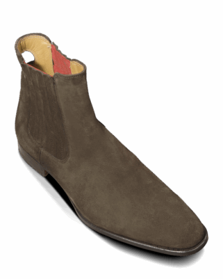 Bottine homme élégante - Montsouris veau velours chocolat